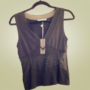 Joah Brown mesh tank